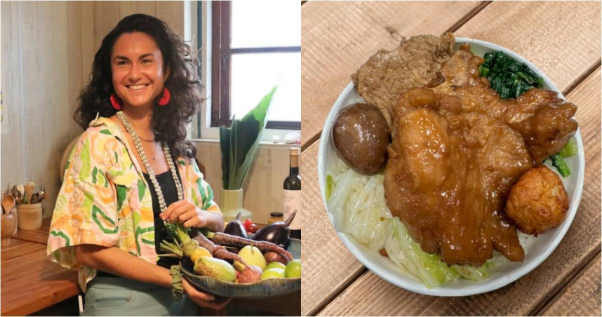 德國藝術家譚曼然近日發文許願，希望台鐵未來能設置專屬蔬食車廂，引發爭議。（圖／翻攝IG＠manran_vegan_artist、台鐵官網）