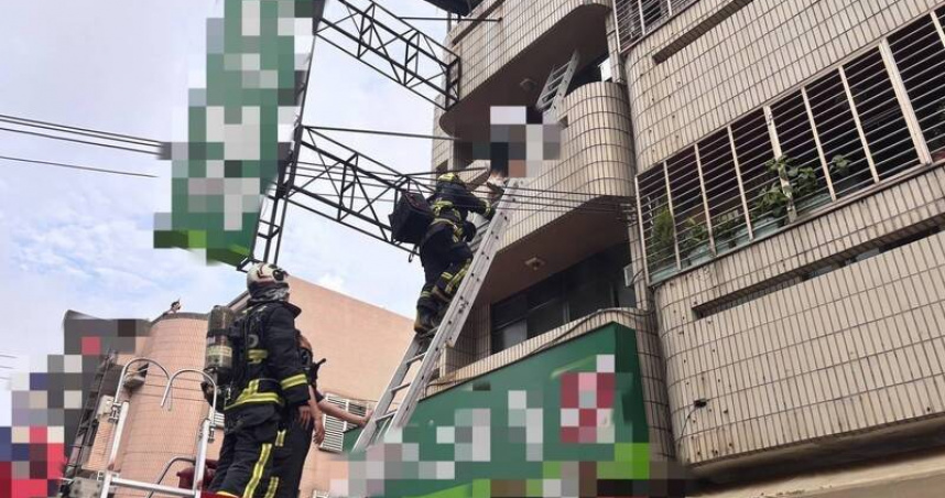 台中北屯藥局清晨惡火　1男1女受困吸入濃煙嗆傷