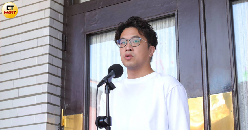 民進黨台北市長候選人沈伯洋。（圖／周志龍攝）