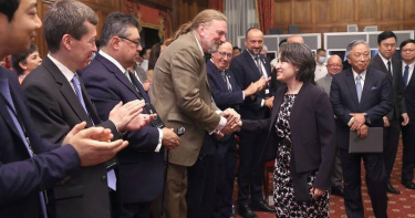 副總統蕭美琴29日上午於臺北賓館接見IPAC訪團。（圖／總統府提供）