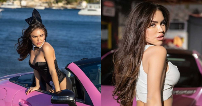 澳洲一名會計師正妹卡蒂亞轉行當伴遊，隱瞞父母3年才坦承。（圖／翻攝自IG／@playmatekatija）