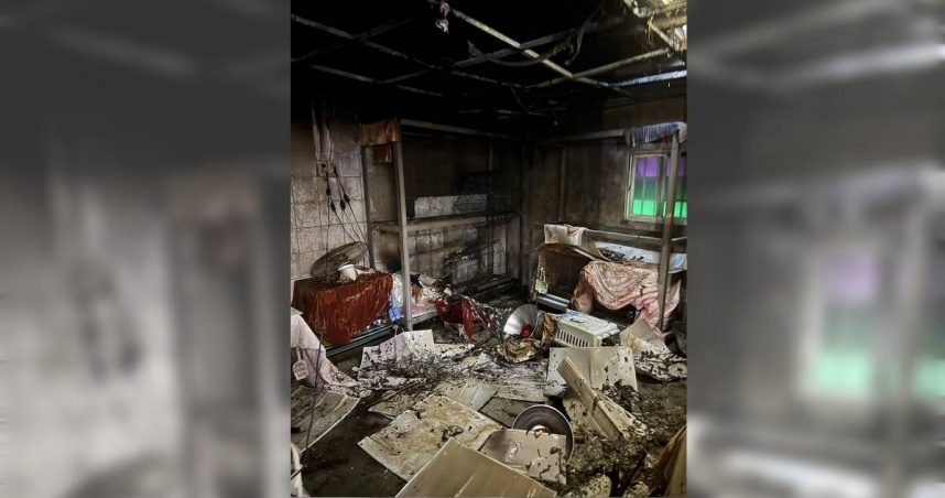 新店動物之家上月30日發生火警，造成1貓嗆傷送醫不治。（圖／摘自戴瑋姍臉書）