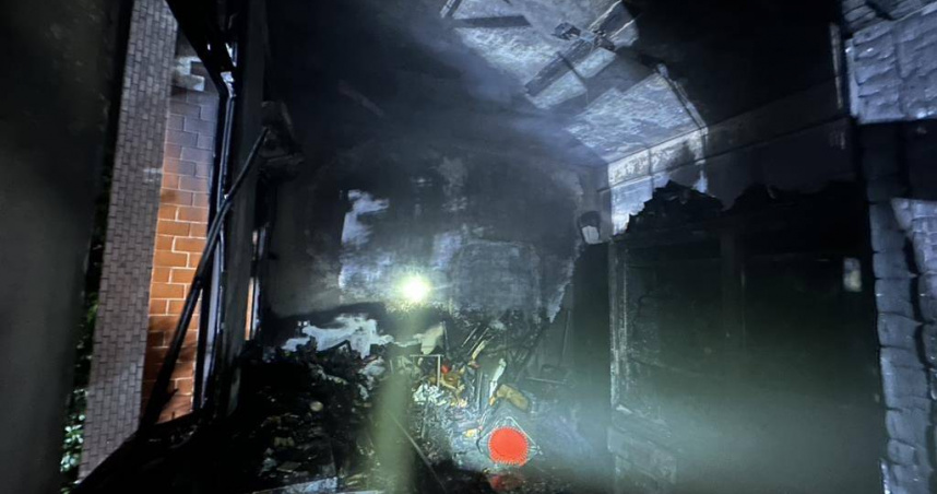 后里分駐所驚傳火警20分鐘撲滅。（圖／翻攝畫面）