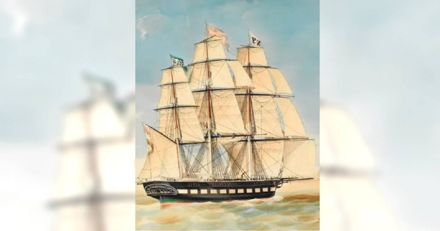 荷蘭客貨船「威廉二世國王號」（Koning Willem de Tweede）。（圖／翻攝自《太陽報》）