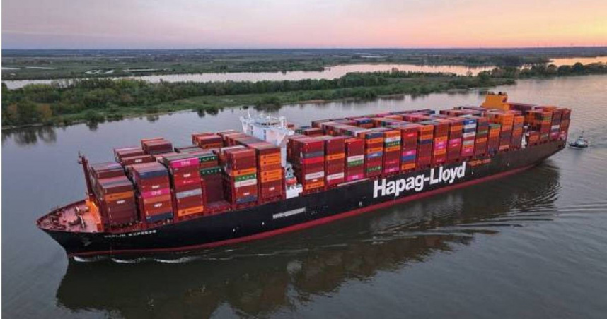 中美關稅爭端緩和後，赫伯羅特中美航線的集裝箱預定量激增了50%。（圖／摘自赫伯羅特官網）