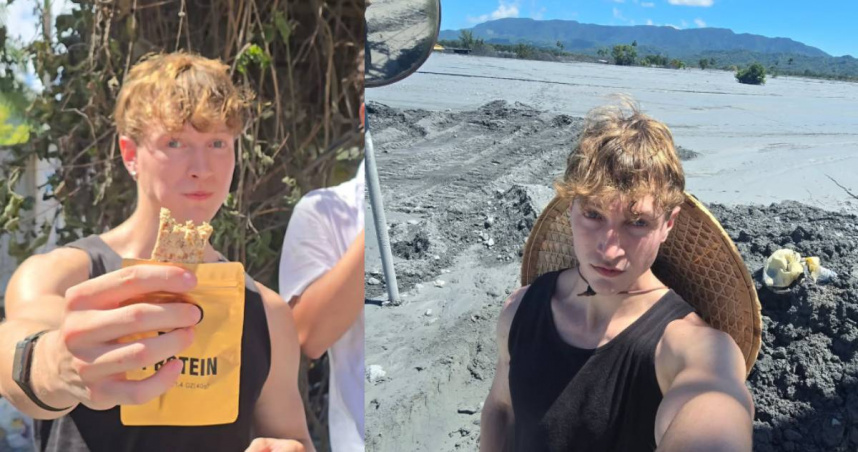 美籍「鏟子超人」救災遭檢舉。（圖／翻攝自Instagram@jacob_pugmire）