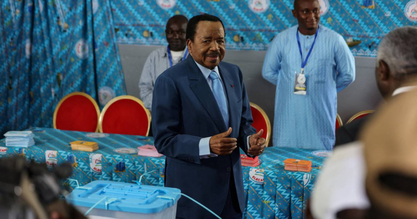 92歲的喀麥隆總統比亞勝選第八任期。（圖／路透社）