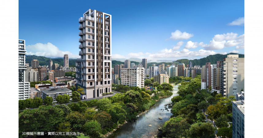 天母核心「慕溪」2~3 房，訂簽 5% 首付10萬。（圖片提供／慕溪）