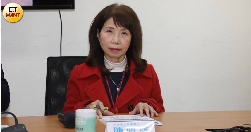 立院民眾黨團幹事長陳昭姿今（24）發文表示，請衛福部次長林靜儀醫師不要成為逼走醫護的幫兇。（圖／劉耿豪攝）