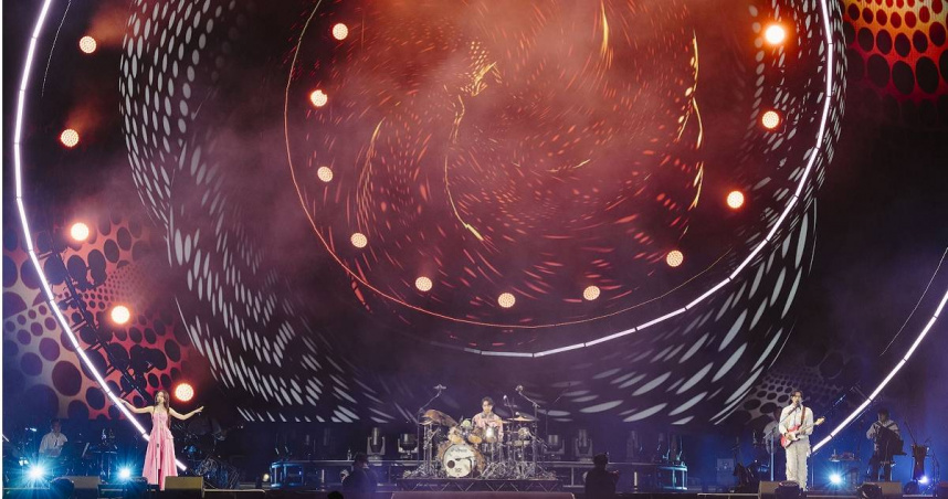 告五人首度在高雄世運開唱。（圖／相信音樂提供）