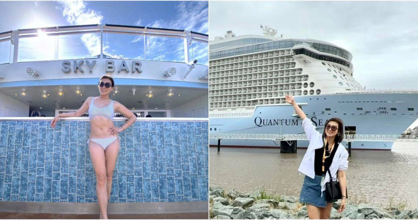 連靜雯日前到澳洲搭乘「海洋量子號」，體驗人生第一次。（圖／楠軒工作室）
