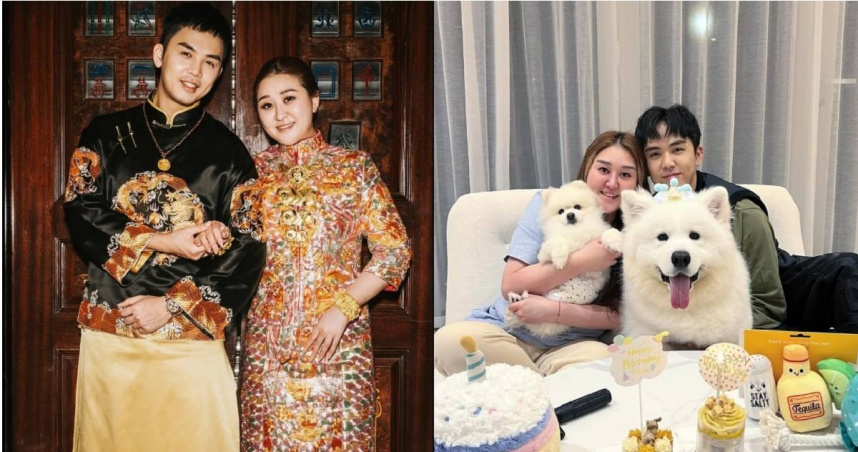 香港30歲男星伍富橋2020年與豪門名媛梁兆楹結婚，雙方身家差距大也讓他總被外界調侃「億萬駙馬」，甚至一度有岳父不同意婚事的傳聞，近日梁兆楹上節目揭感人內幕。（圖／翻攝自Instagram／sysleungx）