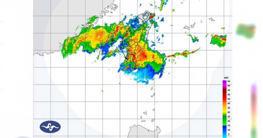 全台天氣不穩定，提醒民眾應注意強降雨。（圖／中央氣象署）
