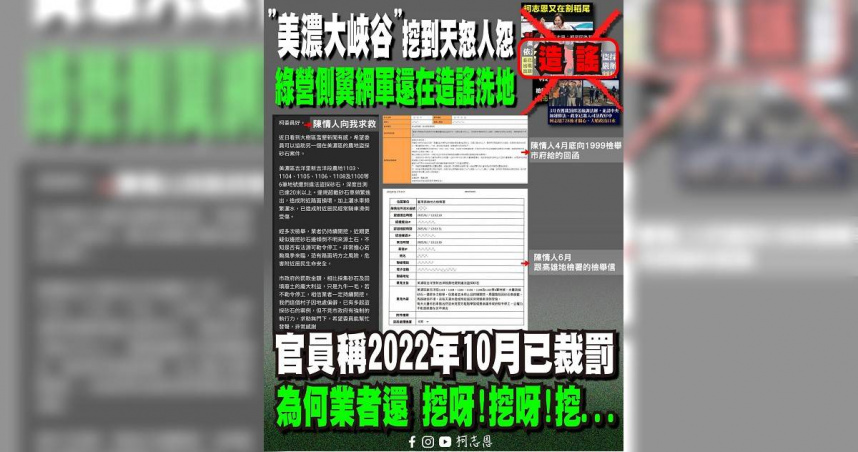國民黨立委柯志恩今（8）日在臉書表示，從檢舉至今長達數月，高雄市府對不法業者只是消極重複「開罰→要求改善→再開罰」流程，完全無法有效制止破壞行為。（圖／取自柯志恩臉書）