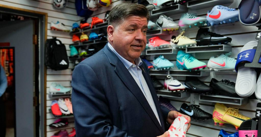 伊利諾州州長普利茲克（JB Pritzker）。（圖／達志／美聯社）