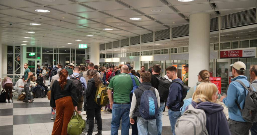 慕尼黑機場連2天發現無人機侵擾，再次暫停營運。（圖／達志／美聯社）