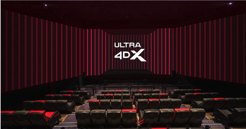 ULTRA 4DX影廳以動態座椅結合Screen X電影系統，打造沉浸觀影饗宴。（圖／秀泰影城）
