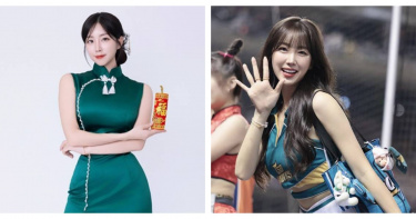 安芝儇身穿綠色旗袍拍攝賀年照，未正面回應秘戀傳聞。（圖／翻攝自IG ，＠wlgus2qh，下同）