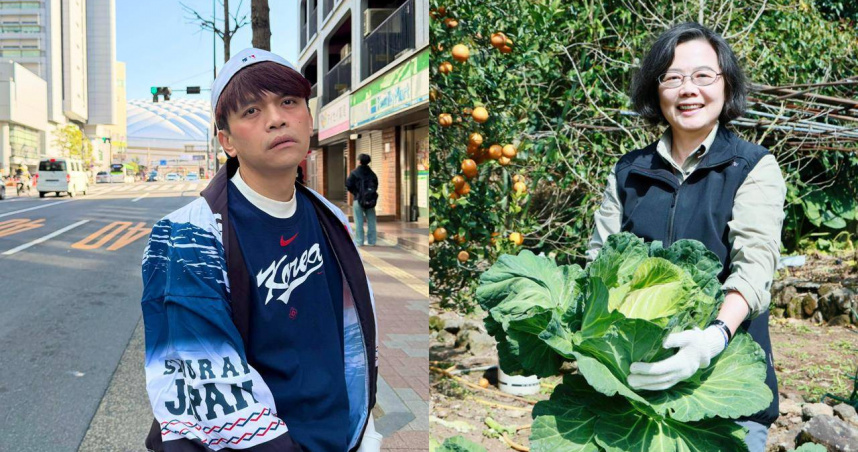 前總統蔡英文（右圖）今日透過社群平台發文，幽默提到台灣特有的「玄學應援」似乎在經典賽發揮了作用；蔡阿嘎（左）也親自現身留言區幽默回應。（圖／翻攝自臉書＠蔡英文、蔡阿嘎）