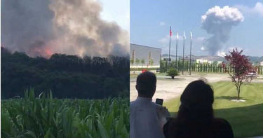 土耳其煙火工廠爆炸「冒出蕈狀雲」!火勢難控制 至少2死73傷