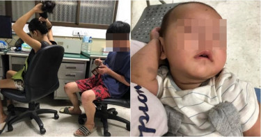 狠父街邊爆打嫩嬰頭 友人:他連老婆都打