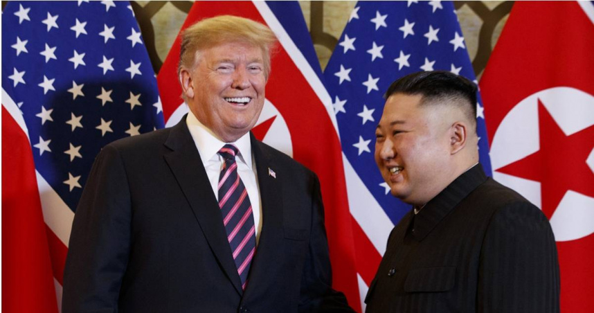 川普1.0曾與金正恩進行了3次會晤。（圖／達志／美聯社）