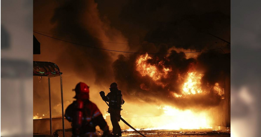 南韓慶尚北道發生嚴重森林大火，造成至少30人死亡。（圖／達志／美聯社）