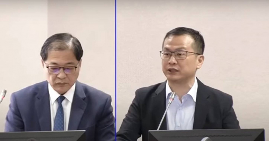 羅智強今天在立法院問法務部長鄭銘謙，要不要主動調查監委濫用公務車疑案，若查出確有其事，會不會比照其它公務員重辦？還是又是辦藍不辦綠（圖／翻攝自國會頻道）