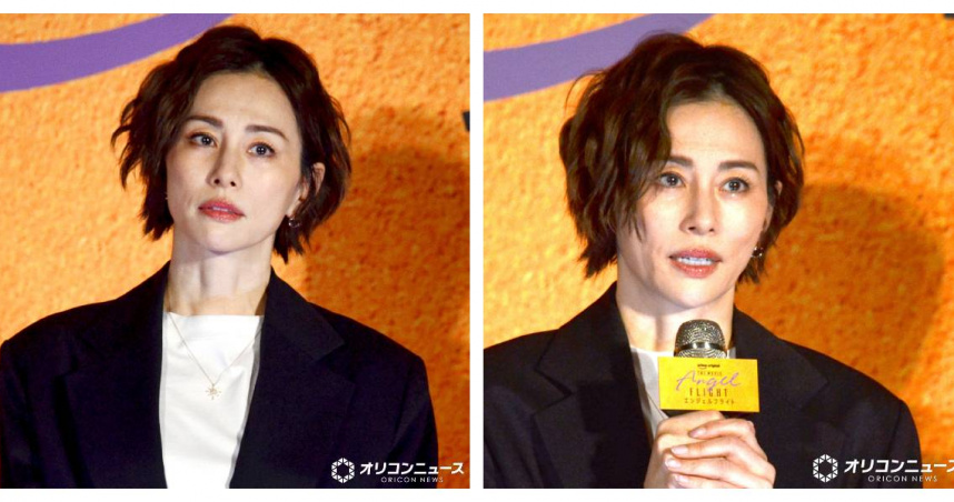 米倉涼子出席新作宣傳活動，一度情緒激動泛淚，坦言「很珍惜再次站上舞台」。（圖／翻攝自X，@oricon）