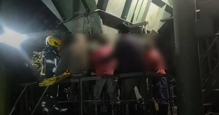 花蓮瑞穗一處砂石廠發生驚悚意外。（圖／翻攝畫面）