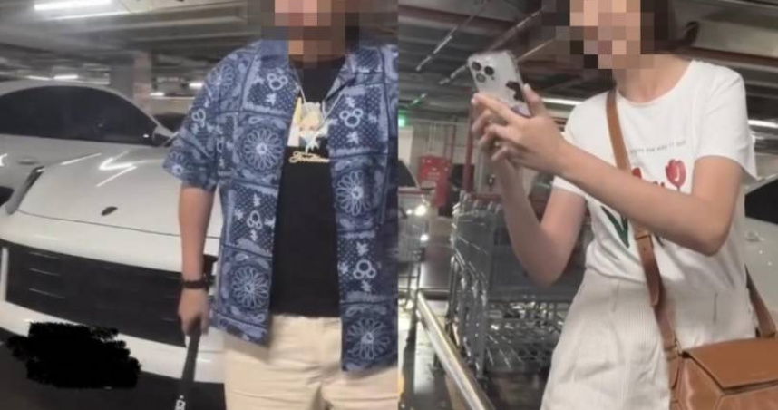 台中好市多賣場發生糾紛，田男駕車未依動線逆搶車位，引發其他駕駛不滿起爭執。（圖／翻攝畫面）
