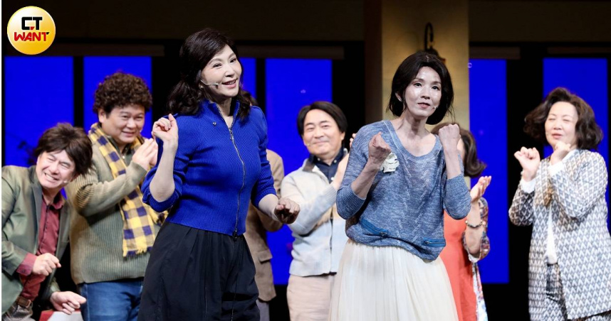 葉全真、張玉嬿在舞台劇《同學會!同鞋~》首度同台飆戲。（圖／侯世駿攝）