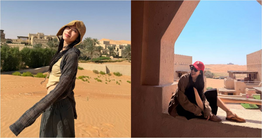 周雨彤近期到阿布達比旅遊，伊朗開戰後尚未報平安，粉絲相當擔心。（圖／翻攝微博／周雨彤）