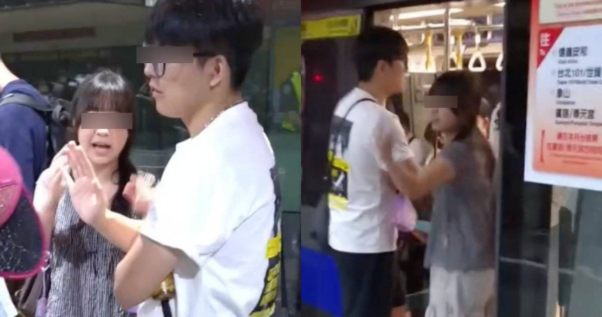 北捷喝飲料遭勸不滿！中國女護同行男回嗆「只喝一次」　還怒比中指