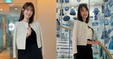 台北101董事長賈永婕因穿著Dior外套，遭立委賴惠員質疑「不夠純樸」。（圖／翻攝自臉書／賈永婕的跑跳人生）