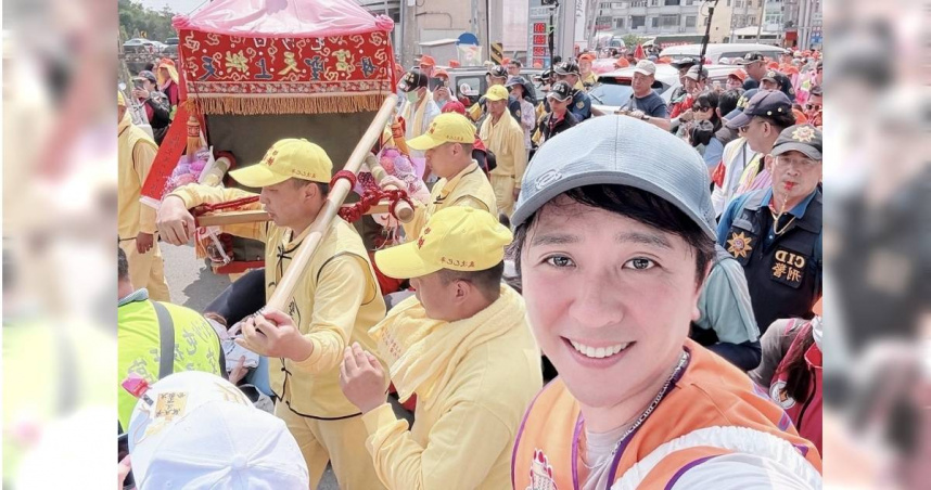 沈建豪加盟新東家推出新專輯《我是你的天》，近日他投身白沙屯媽祖繞境志工，沿途被粉絲驚喜認出。（圖／豪記唱片提供）