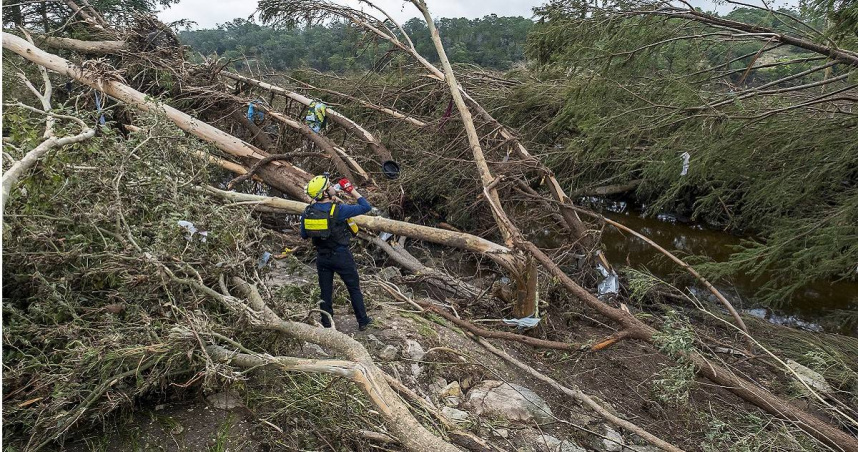 美國德克薩斯州中部近日遭遇暴雨侵襲，引發嚴重山洪災害。（圖／達志／美聯社）