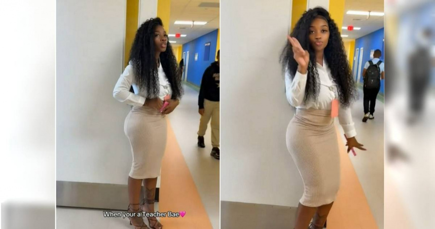 一名非裔小學女老師的影片，最近在社群媒體平台引起網友兩極評價。（圖／翻攝自TikTok／thatgirl__peachy）