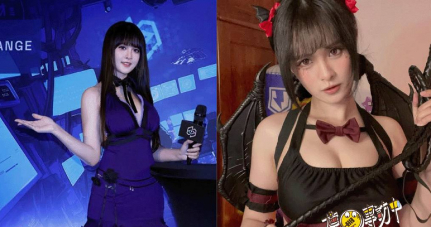 喬米最經典的尷尬故事，發生在她老家客廳開台時—媽媽怕她沒吃水果，把「剝好的香蕉」直接伸進鏡頭。圖／取自qiaomi0831 IG）