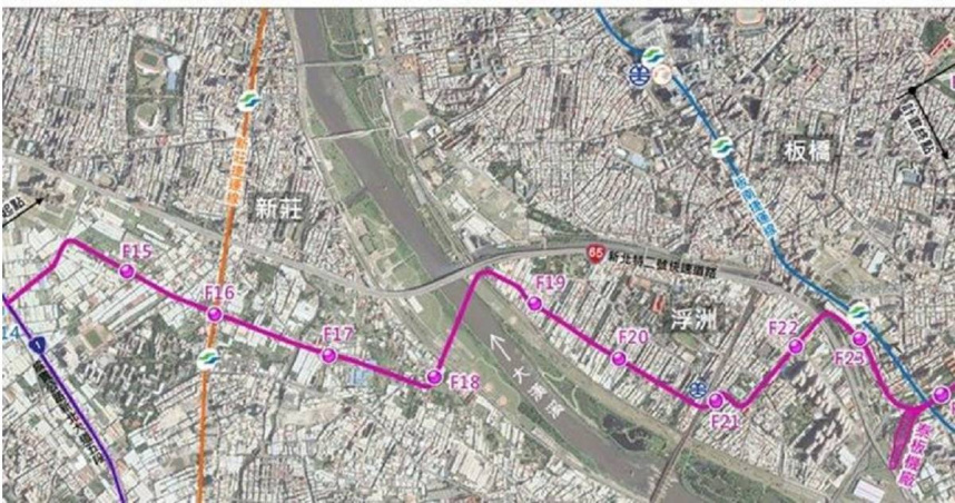 「泰山—板橋輕軌」路網圖。（圖／新北市捷運局提供）