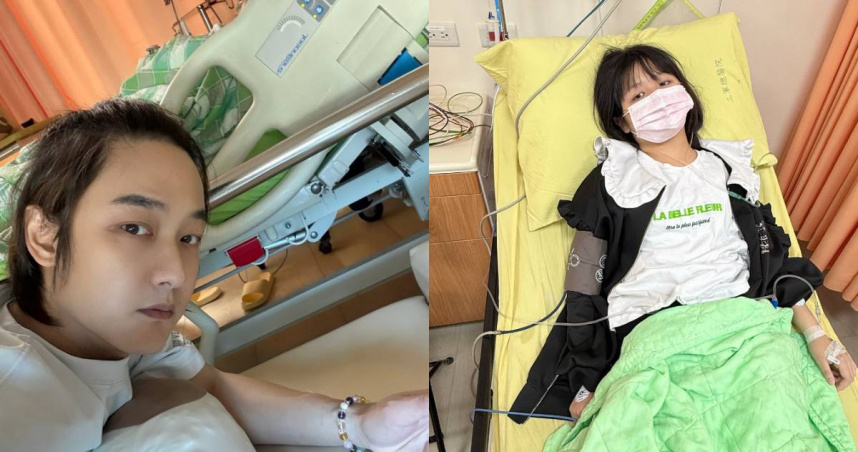 妮妮因病住院，爸爸Kim陪在身旁。（圖／翻攝臉書／那對夫妻）