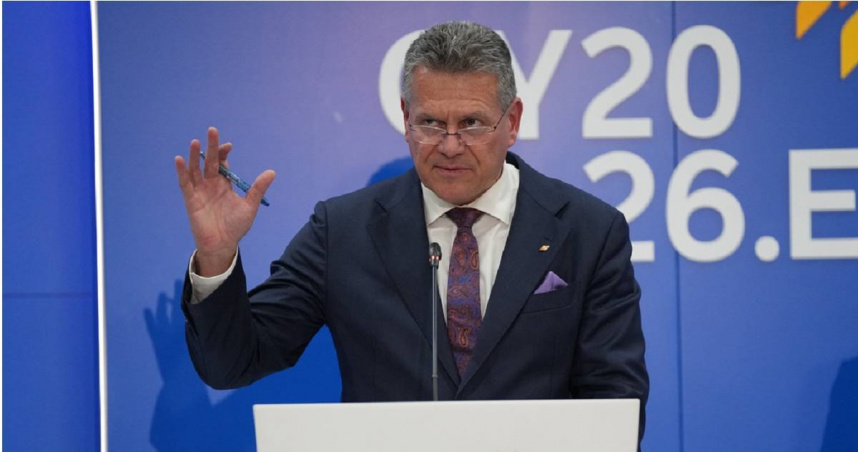 歐盟貿易專員、歐盟執委會副主席謝夫喬維奇（Maroš Šefčovič）。（圖／達志／美聯社）