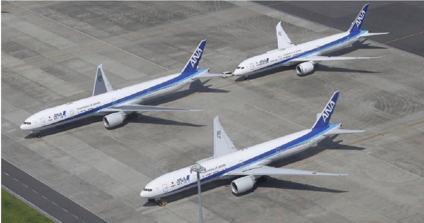 停放在東京羽田機場的全日空（ANA）飛機。圖非當事客機。（圖／達志／美聯社）