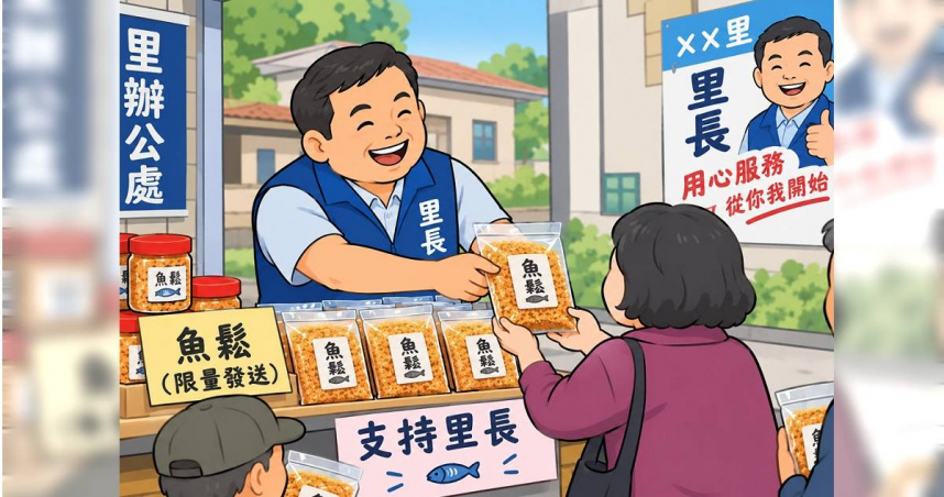 高雄橋頭地檢署接獲情資，高雄市某里長候選人涉嫌以每盒市價約300元的黑鮪魚鬆禮盒進行賄選。（圖／AI生成）