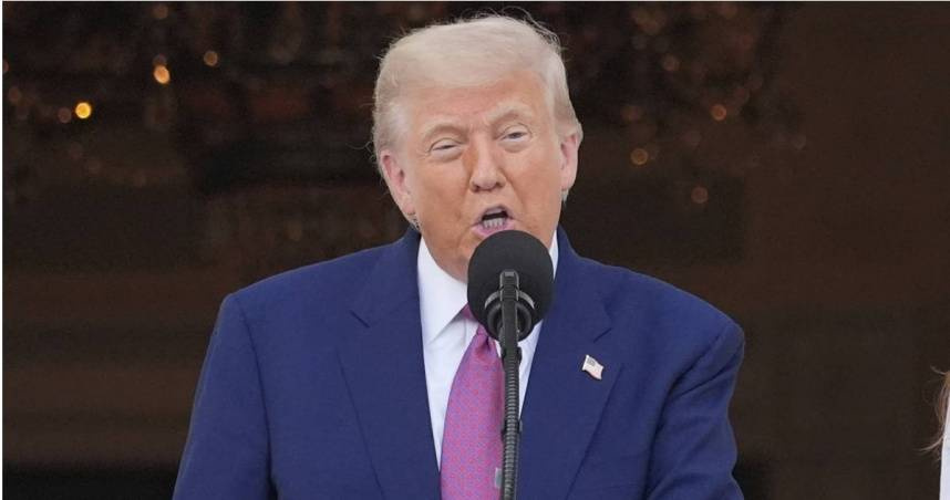 川普對以色列的行動給予肯定，稱其為「非常出色」。（圖／達志／美聯社）