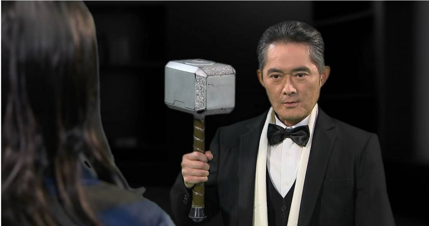 江國賓在虛擬世界化身「雷神」。（圖／三立）