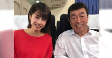 網友推測志村健送賓士的對象，應該是前富士電視台主播加藤綾子。（圖／翻攝自イザワオフィス推特）