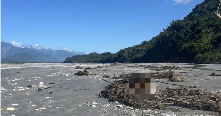 吉安鄉警方今日27日上午8點左右接獲報案，在壽豐鄉米棧大橋南向約1公里的河床上發現一具男性遺體，經指紋比對確認是女童「小沂」下落不明的乾姑爺。（圖／翻攝畫面）
