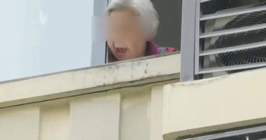 86歲的孔姓婦人連日來經常在凌晨2、3點於住家窗邊大聲呼喊，嚴重影響鄰居睡眠。（圖／翻攝自新聞晨報）