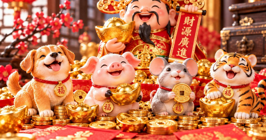 命理專家小孟老師公布11月財運最旺4生肖，屬狗者以正偏財雙旺奪冠。（示意圖／AI生成）